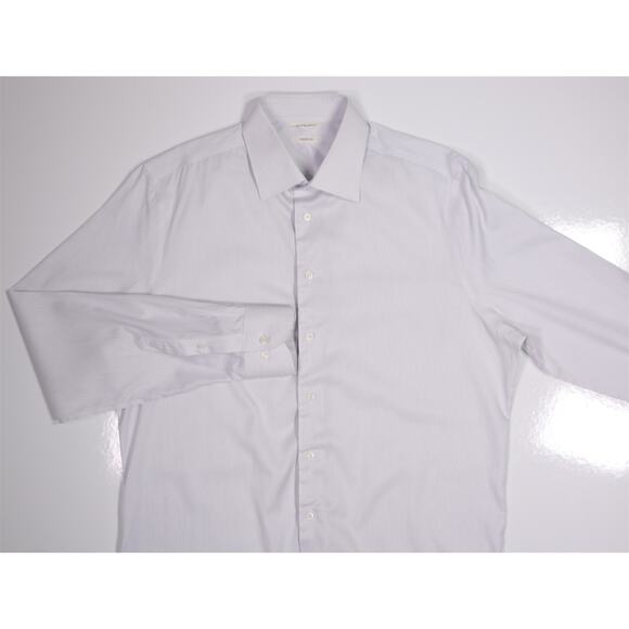 Suitsupply Slim Fit Light Blue Woven Egyptian Cotton Dress Shirt (41) 16-35 - Picture 3 of 7